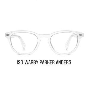 ISO Anders Warby Parker clear crystal